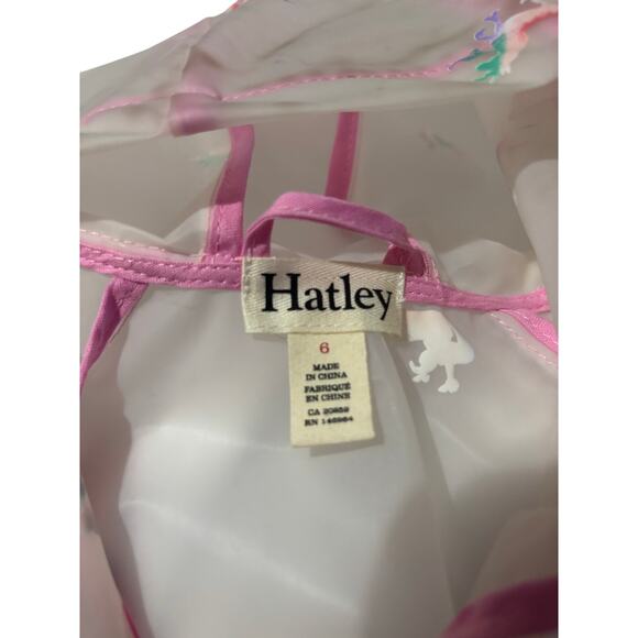 Hatley sheer 8 unicorn raincoat hooded euc w/pockets - Picture 1 of 8